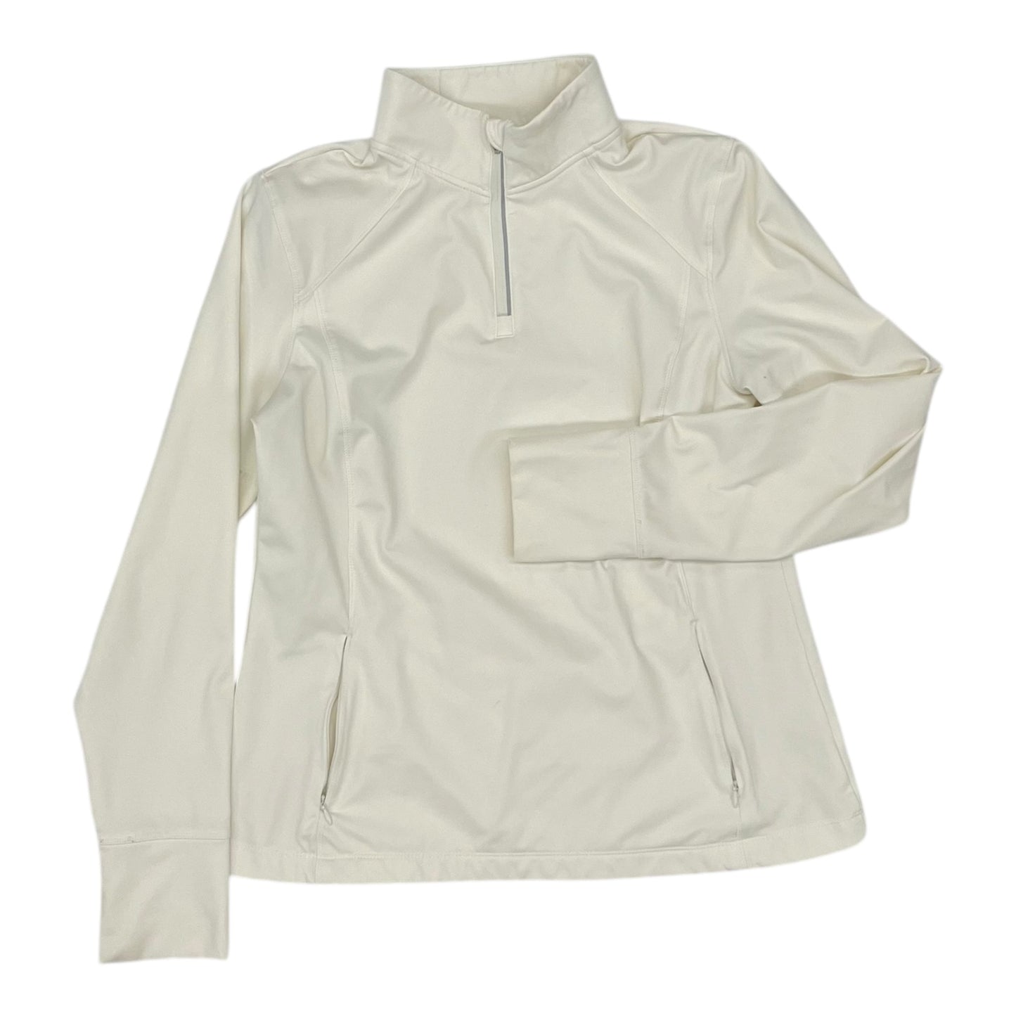 Athletic Top Ls Collar By Avia In Cream, Size:L