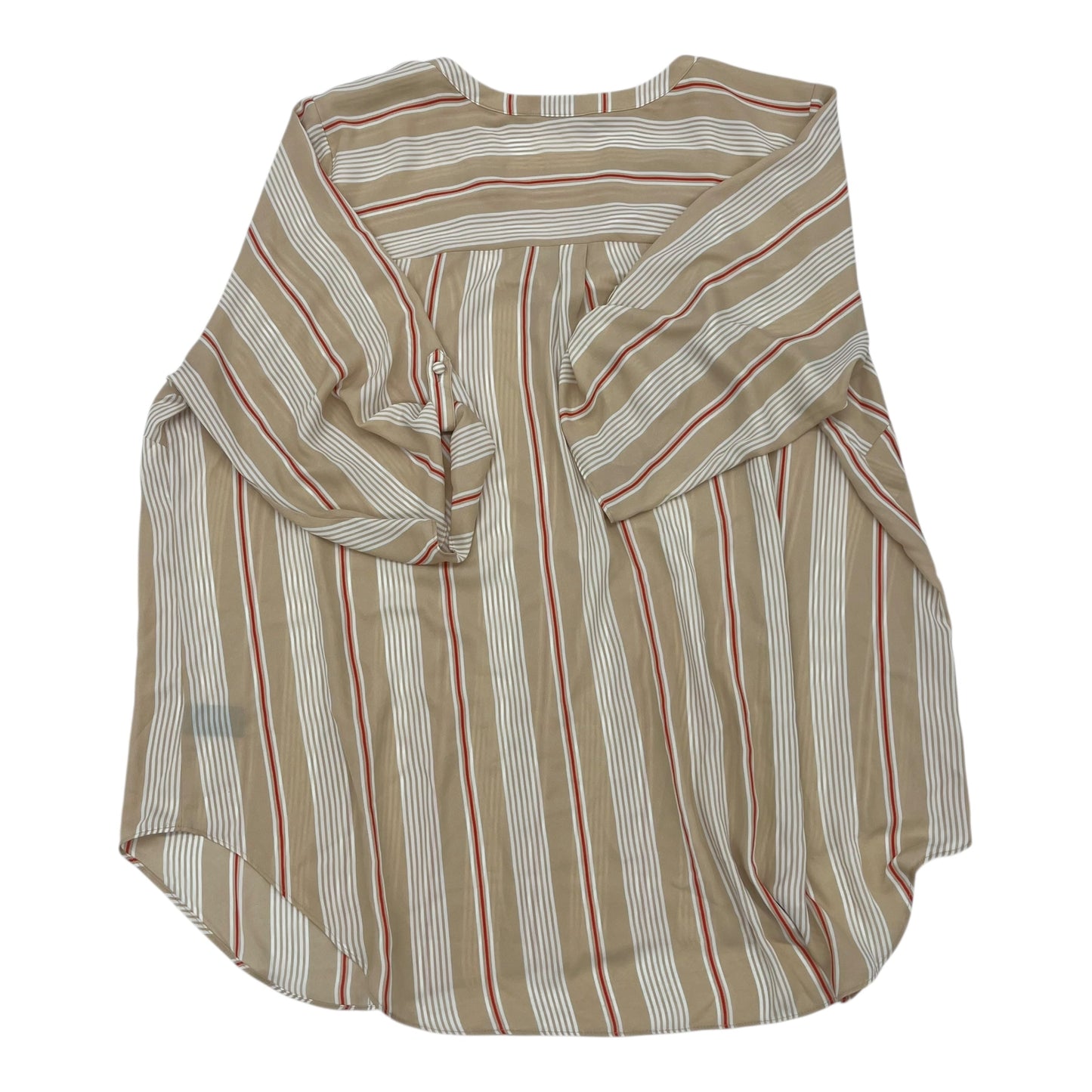 Top 3/4 Sleeve By Worthington In Tan, Size:3X