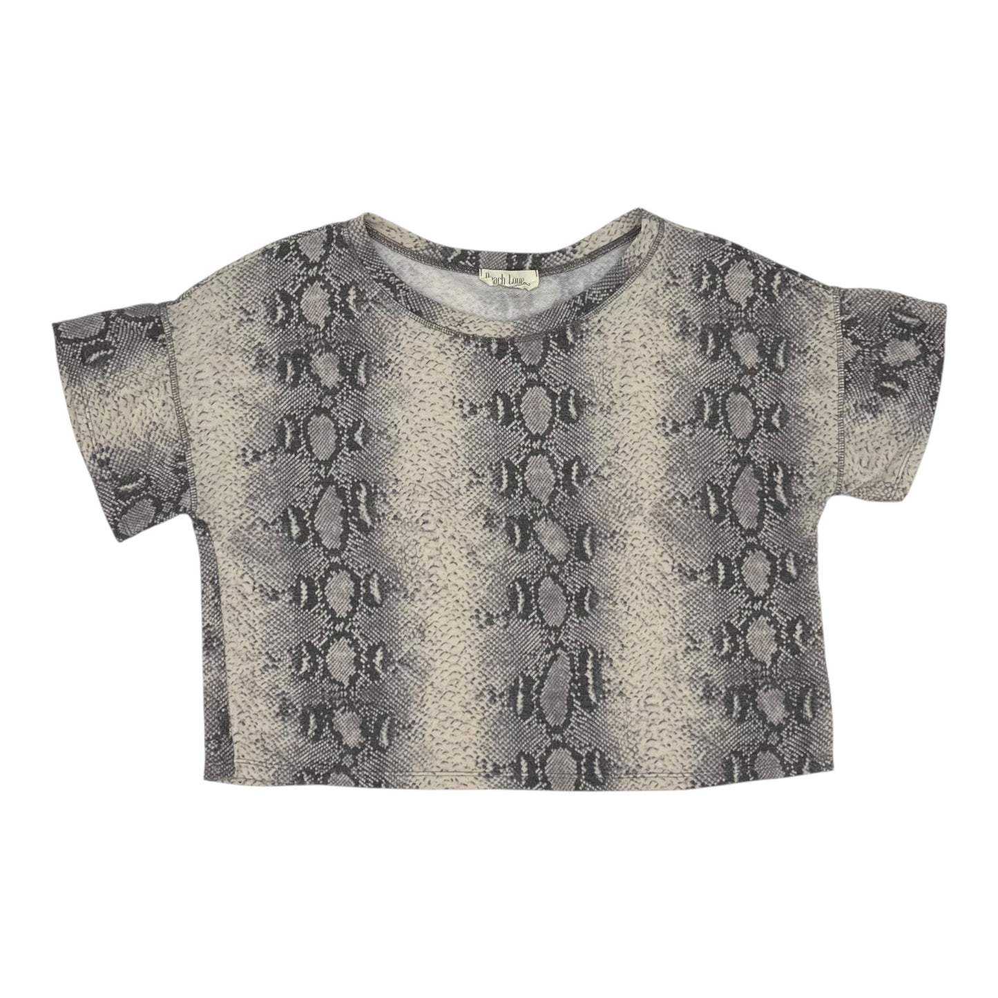 Top Ss By Peach Love Cream California In Snakeskin Print, Size:M
