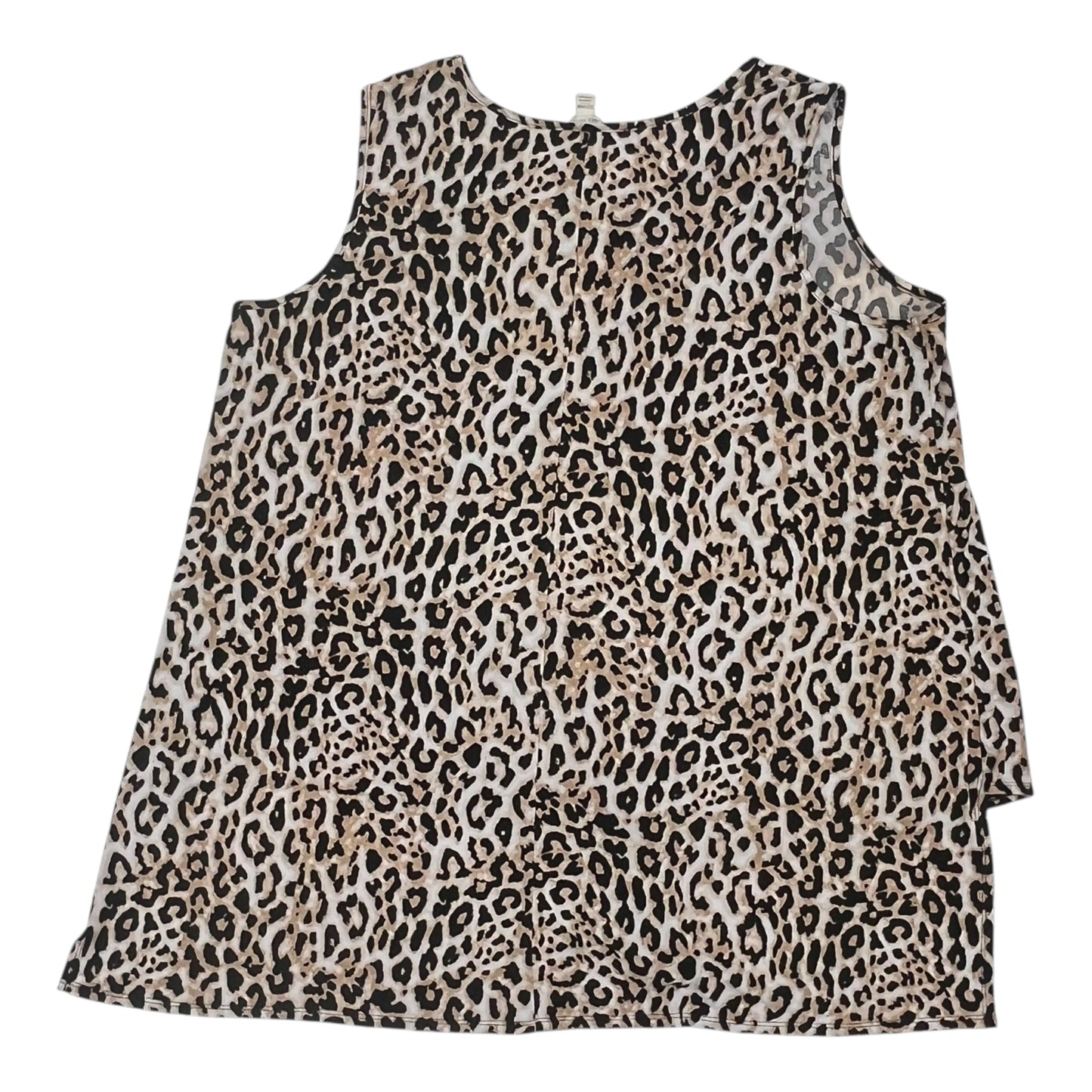 Blouse Sleeveless By Cato In Animal Print, Size:3X