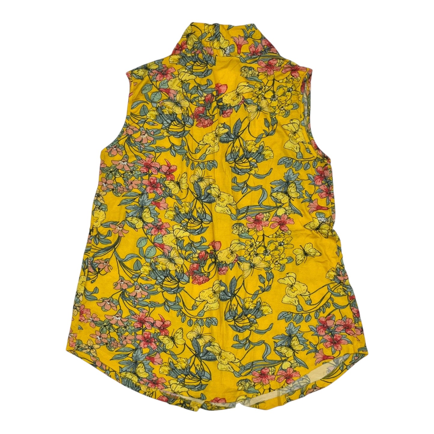 Top Sleeveless By Clothes Mentor In Yellow, Size:M