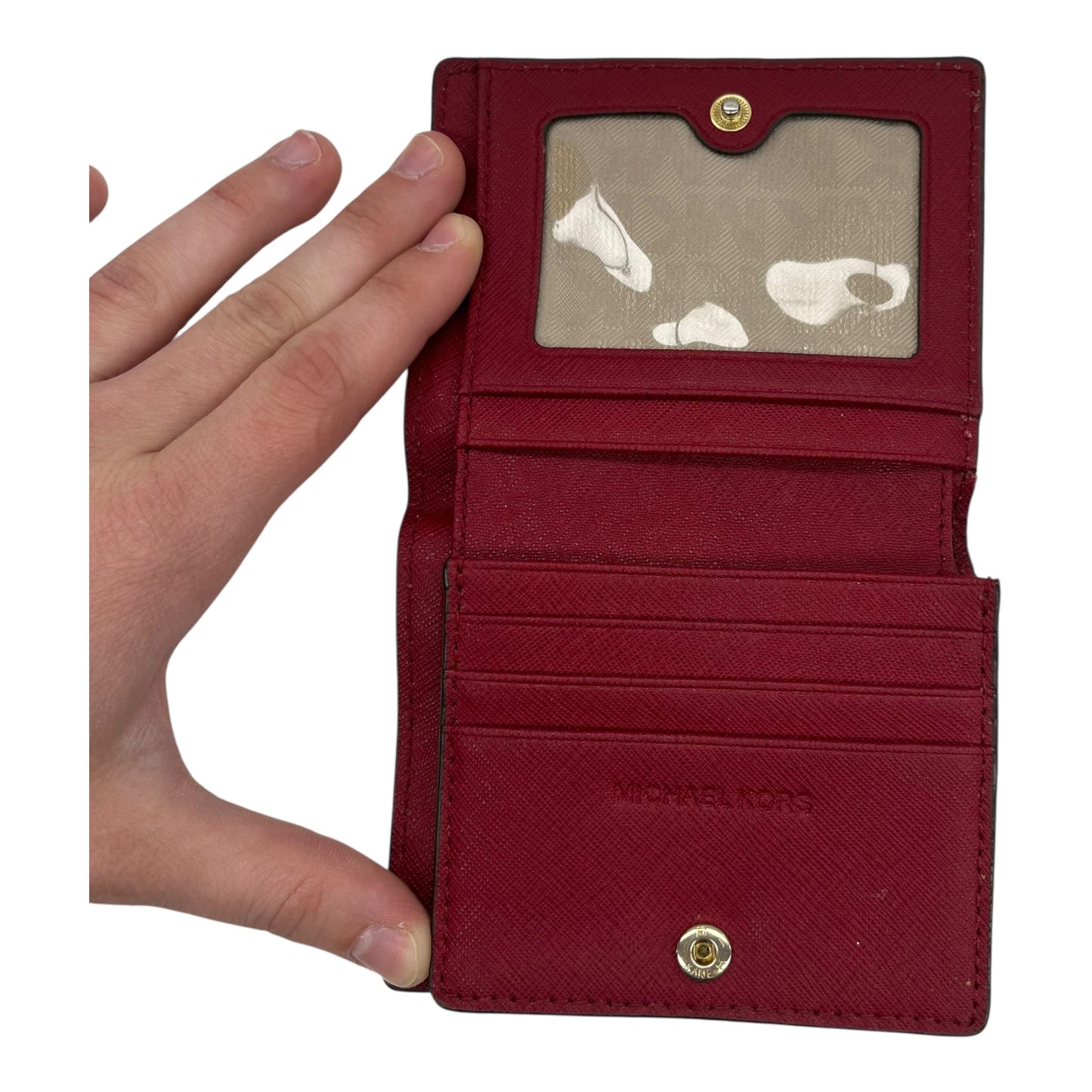 Wallet Designer By Michael Kors In Red, Size:Medium