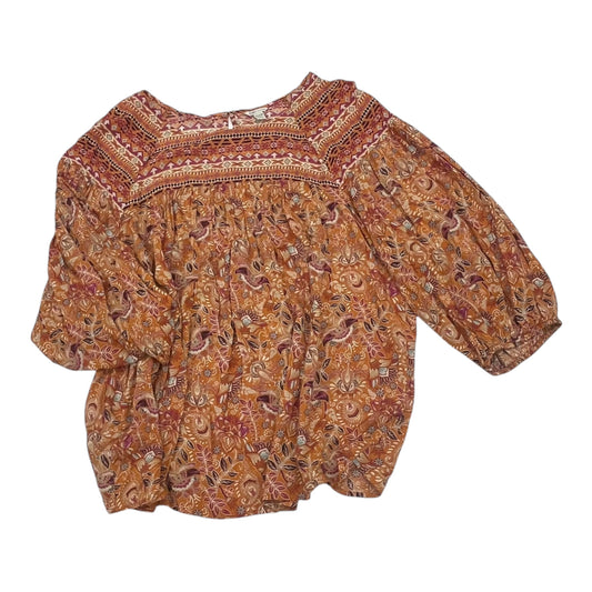 BLOUSE 3/4 SLEEVE by CATO In ORANGE, Size: 2X