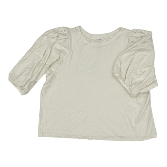 Top 3/4 Sleeve By Sonoma In Cream, Size:Xxl