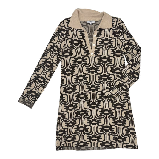 Dress Sweater By Polygram In Brown & Tan, Size:M