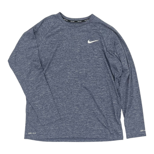 Athletic Top Ls Crewneck By Nike In Blue, Size:L