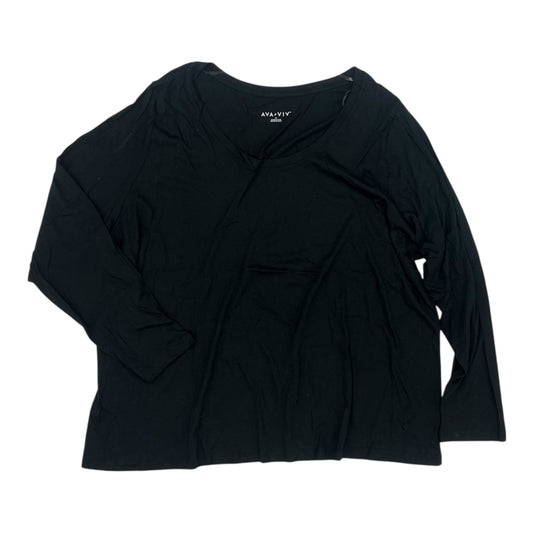 Top Ls Basic By Ava & Viv In Black, Size:3X