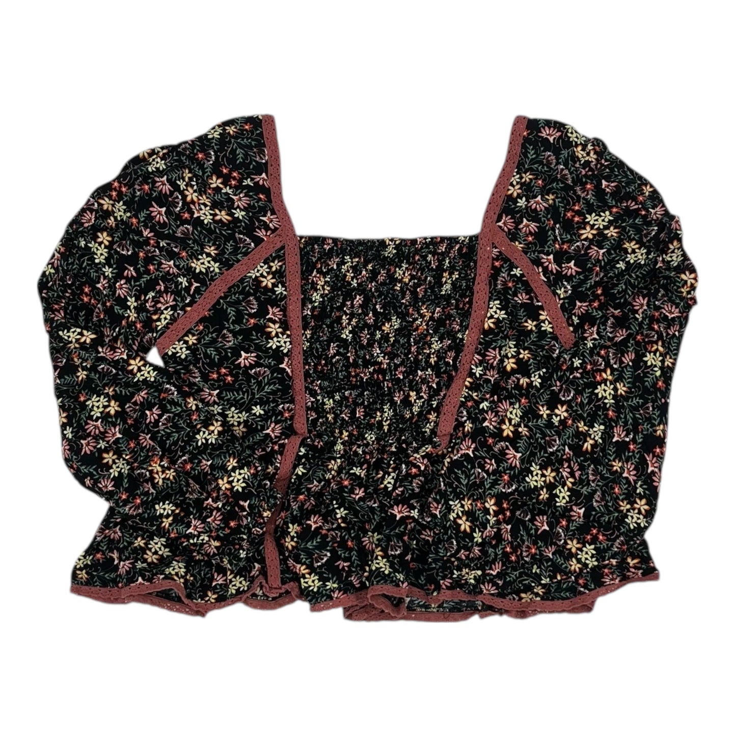 Blouse Ls By Easel In Floral Print, Size:L