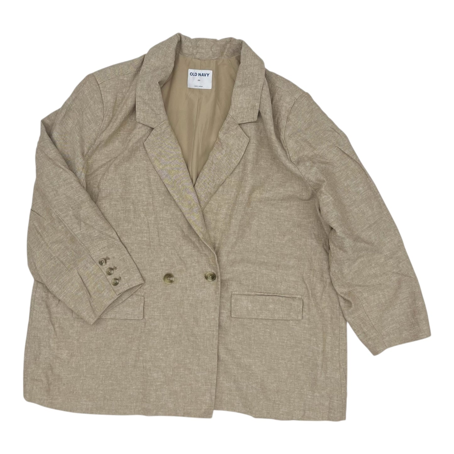 Blazer By Old Navy In Tan, Size:2X