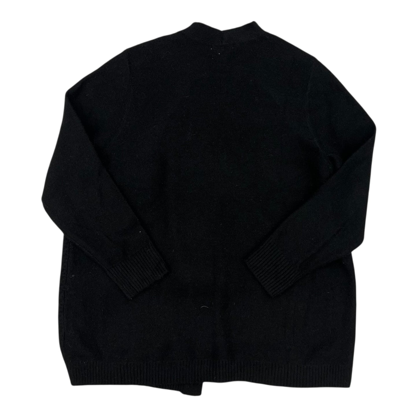 Sweater Cardigan By Clothes Mentor In Black, Size:2X