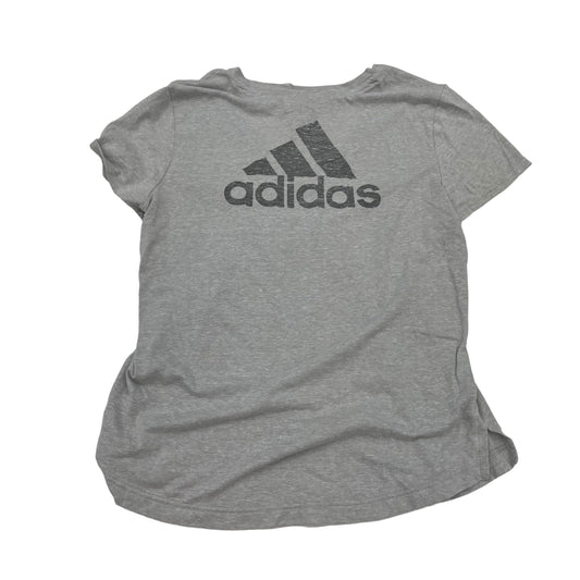 GREY ADIDAS ATHLETIC TOP SS, Size L