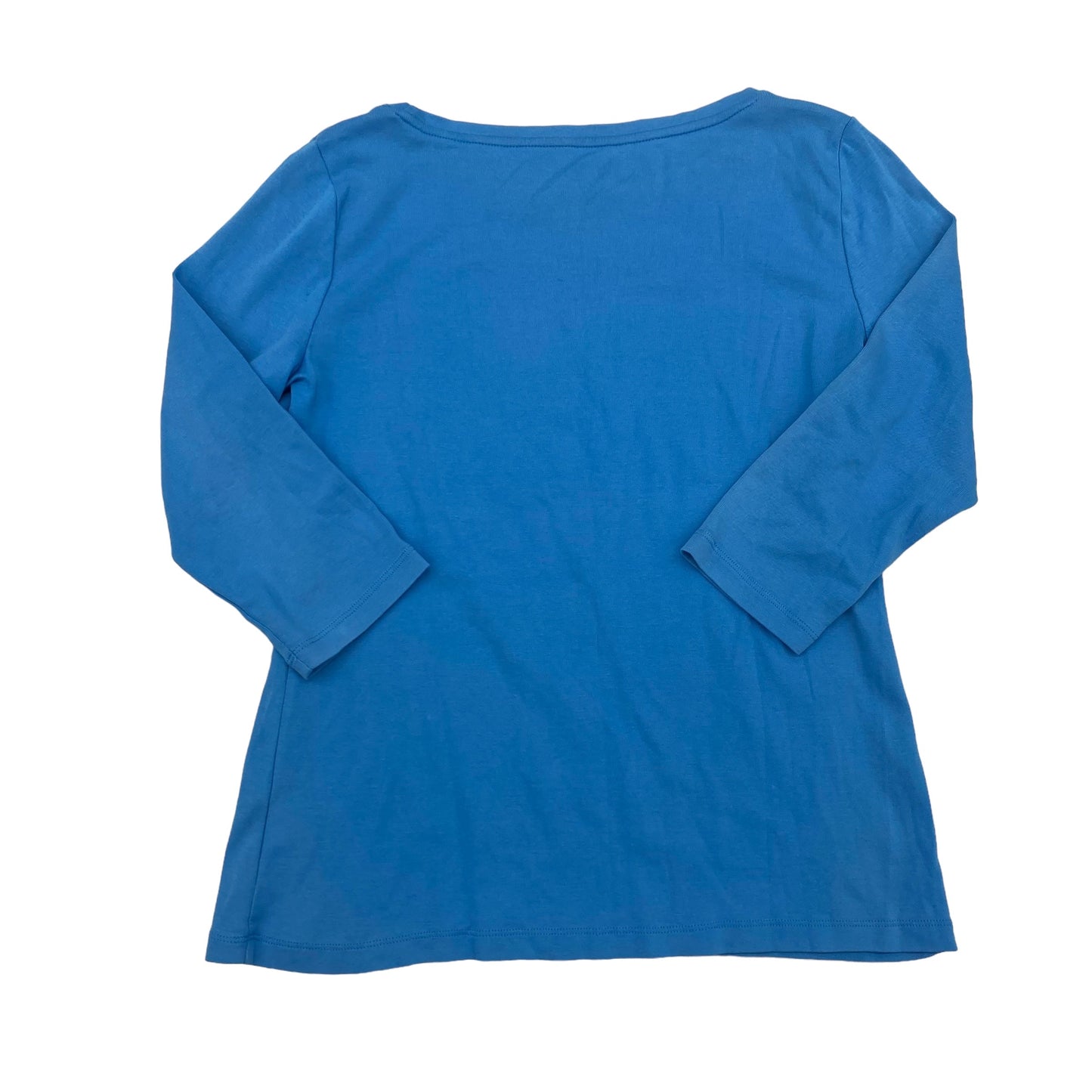 BLUE TOP 3/4 SLEEVE by TALBOTS Size:M