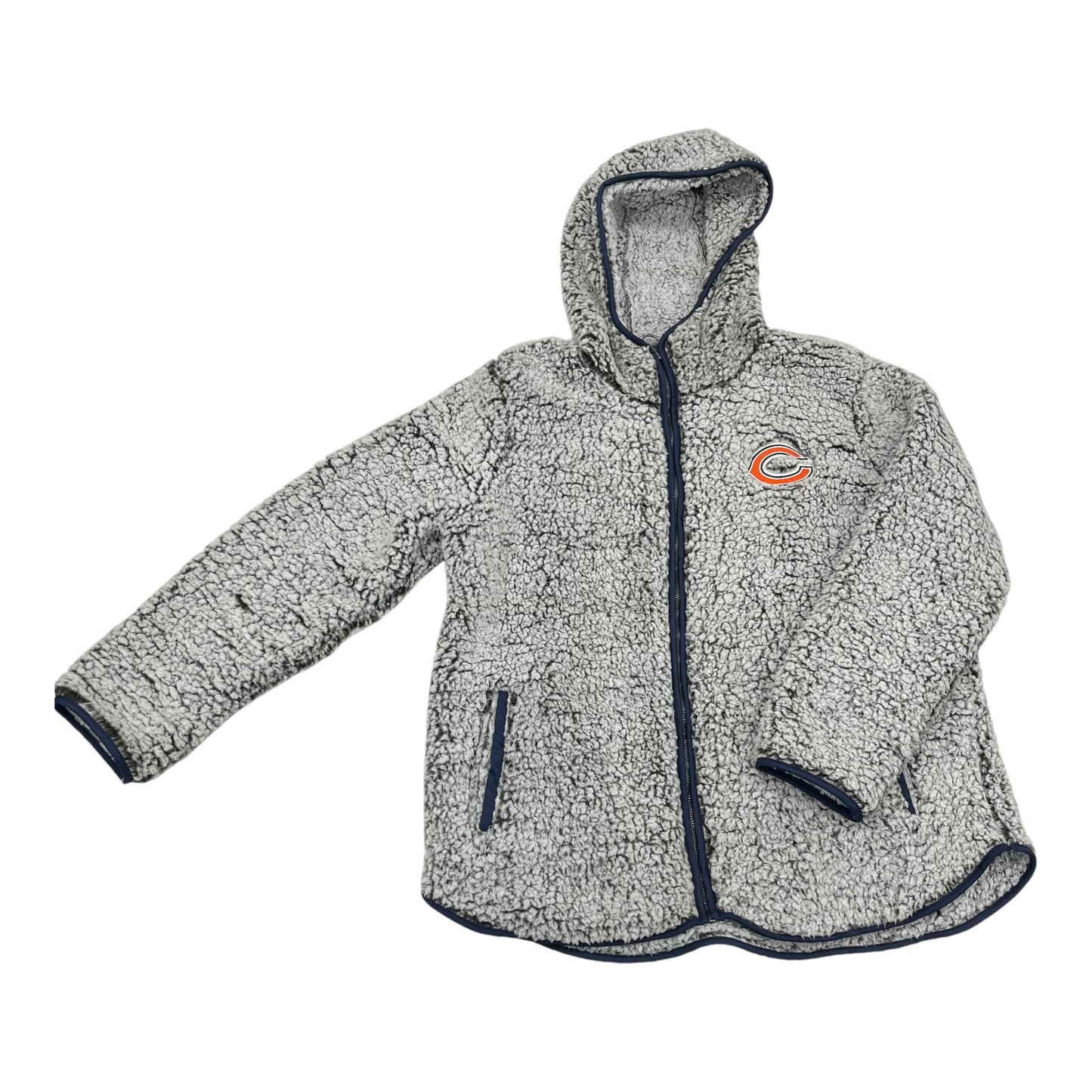 Athletic Jacket By Nfl In Grey, Size:L