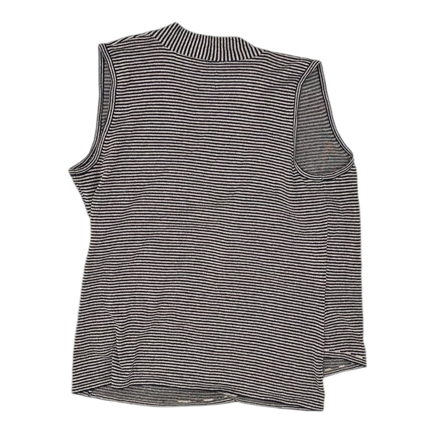 Vest Sweater By Nic + Zoe In Black & Tan, Size:M