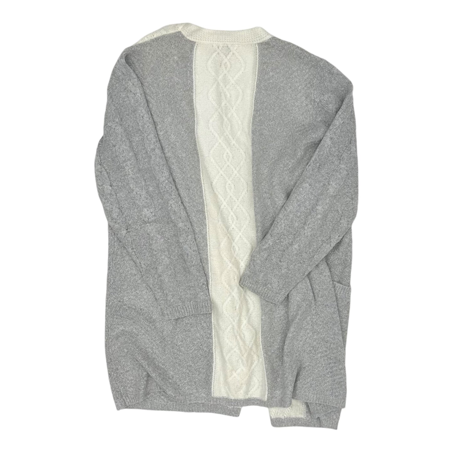 Sweater Cardigan By Cato In Cream, Size:1X