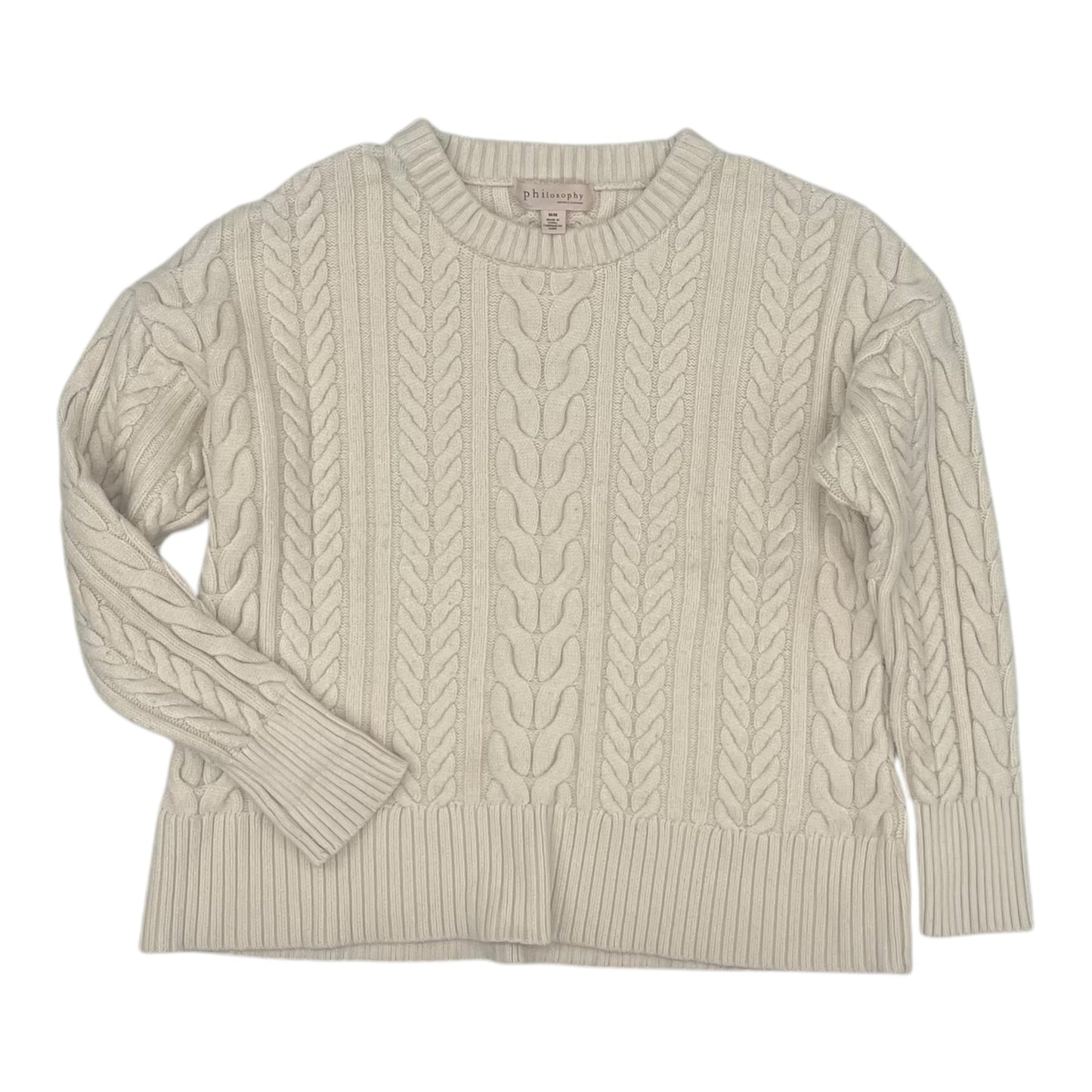 Sweater By Philosophy In Cream, Size:M