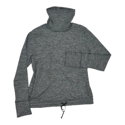 Athletic Top Ls Collar By Nike In Grey, Size:M