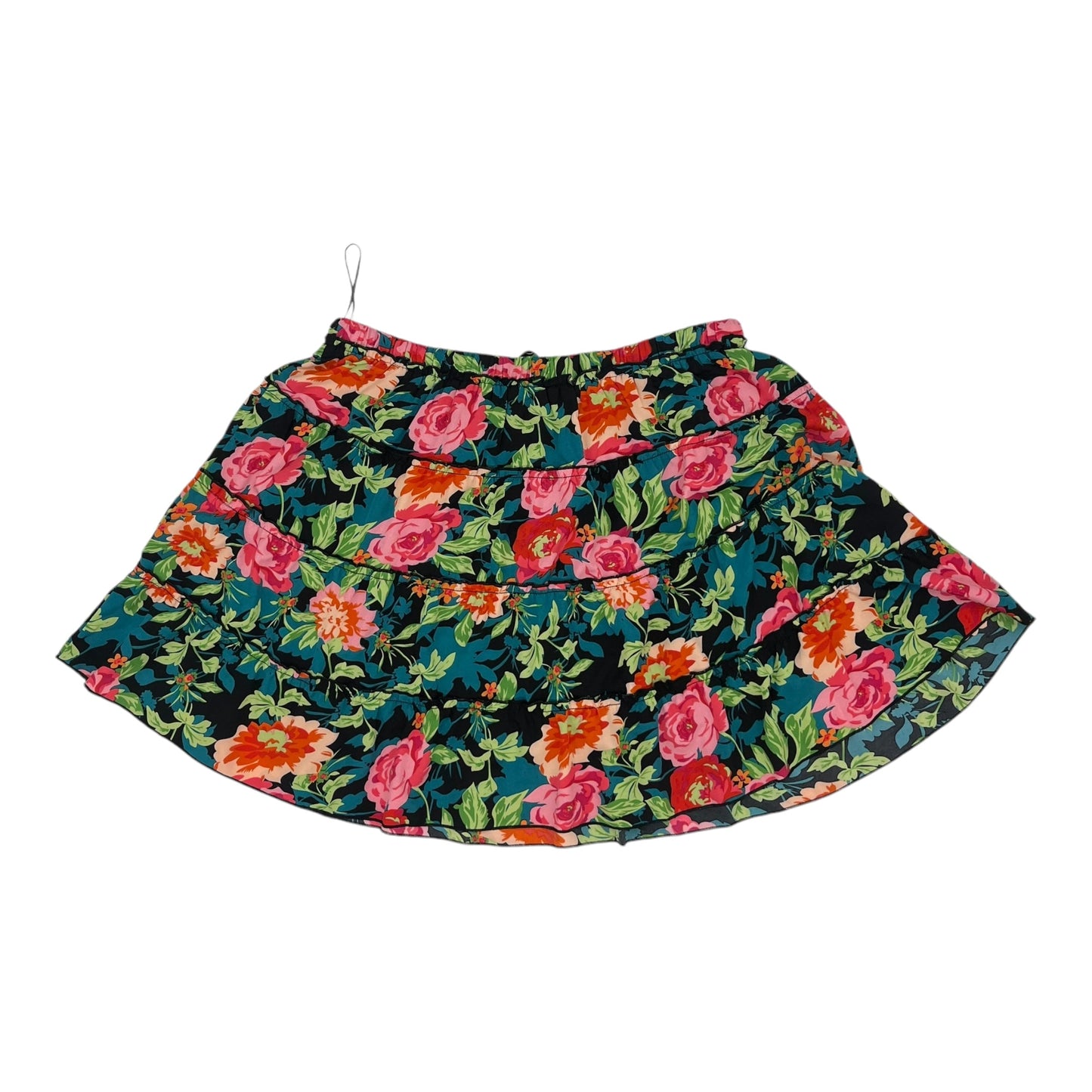 SKIRT MINI & SHORT by WHITE BIRCH In FLORAL PRINT, Size: 2X