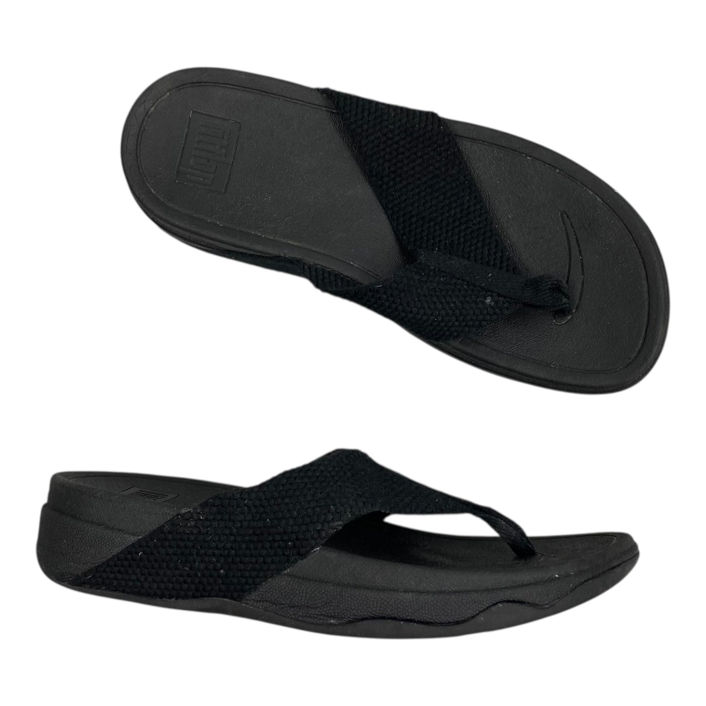 Sandals Flip Flops By Fitflop In Black, Size:6