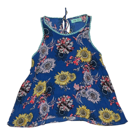 Top Sleeveless By Filly Flair In Blue, Size:S