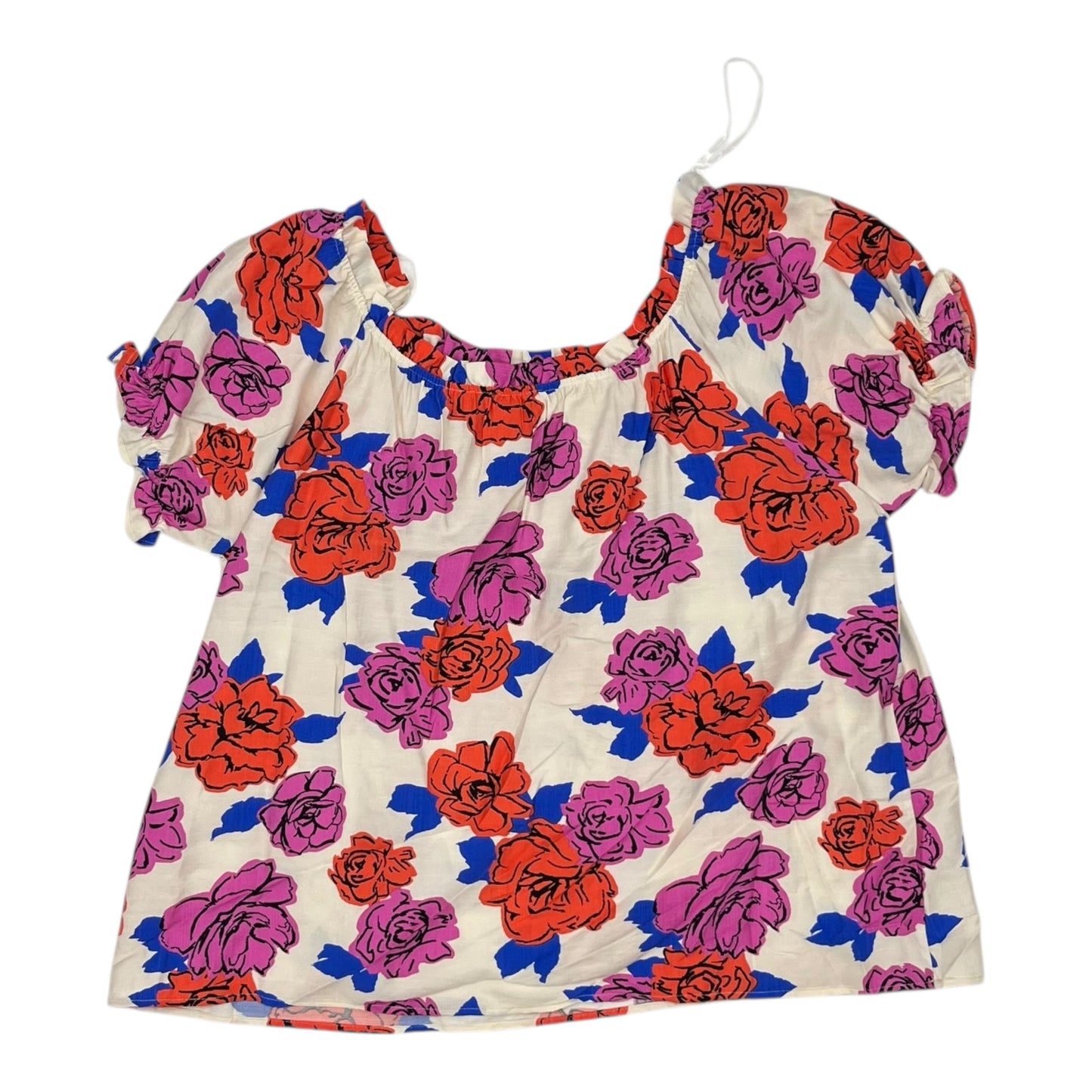 Blouse Ss By Clothes Mentor In White, Size:M