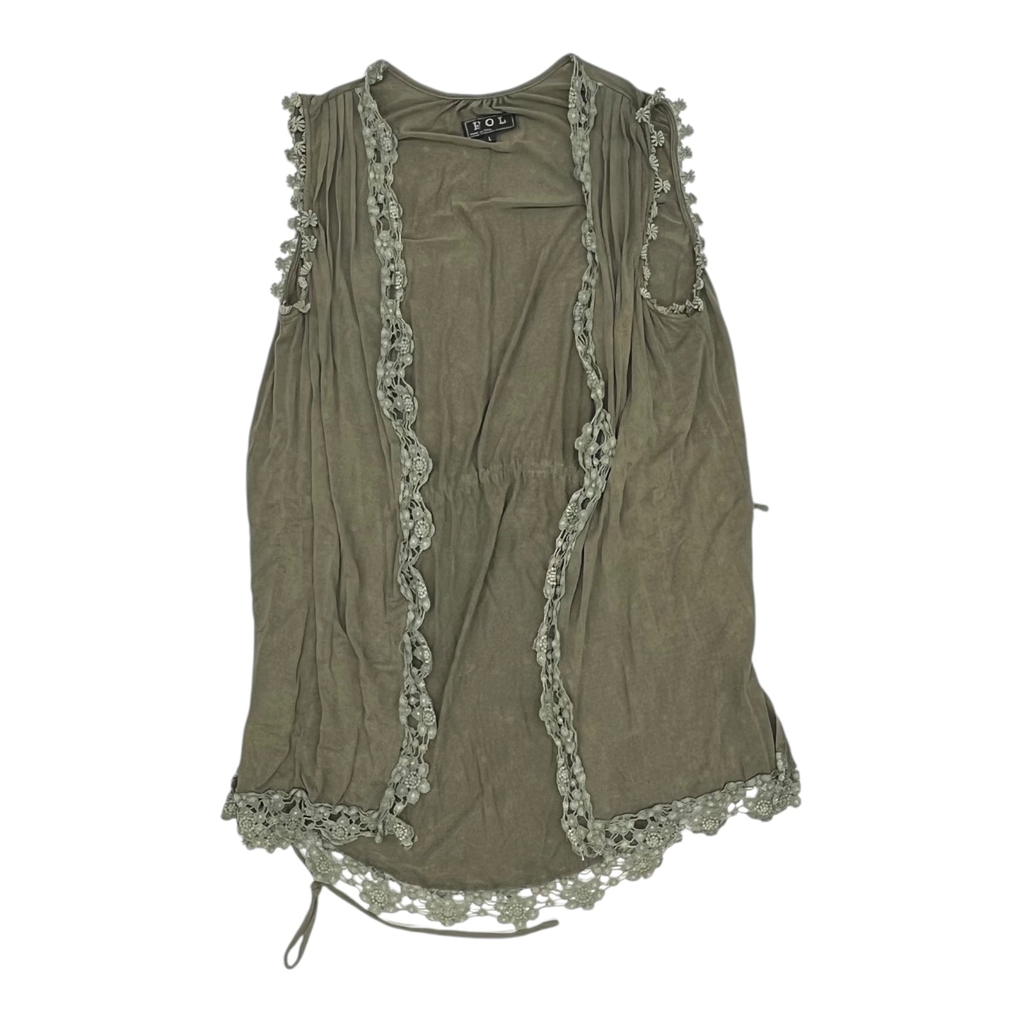 Vest Other By Pol In Green, Size:L