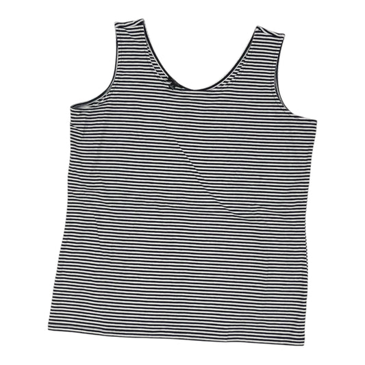 Top Sleeveless By Talbots In Blue & White, Size:Xl