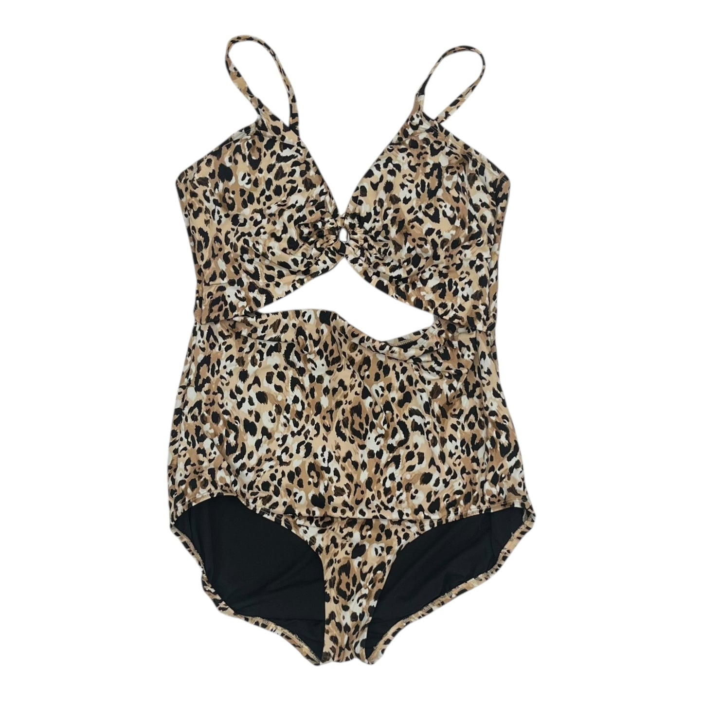 Swimsuit By Time And Tru In Leopard Print, Size:1X