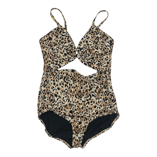 Swimsuit By Time And Tru In Leopard Print, Size:1X