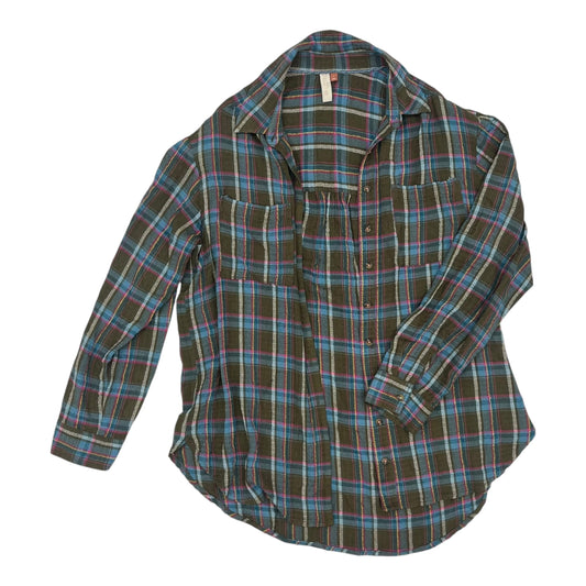 Top Ls By Pilcro In Plaid Pattern, Size:L