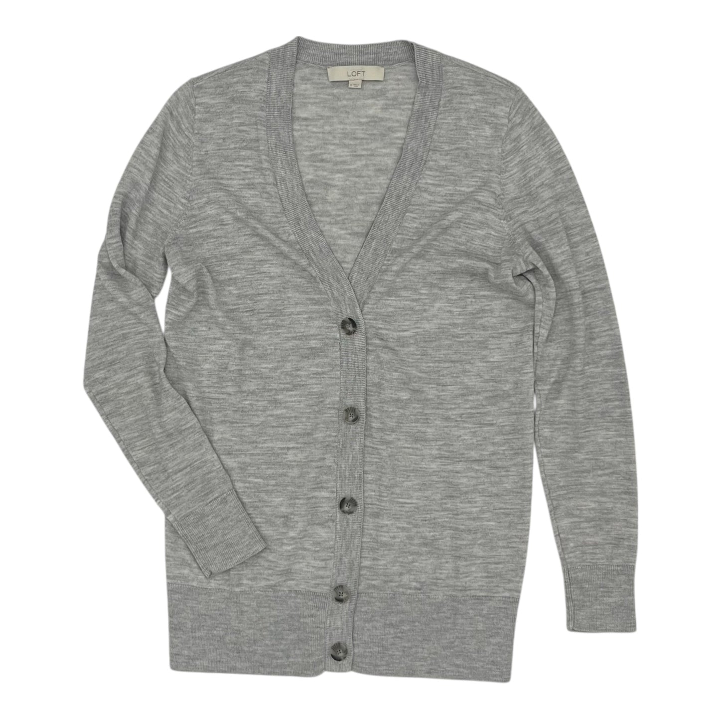 Cardigan By Loft In Grey, Size:M