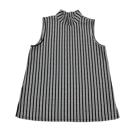BLACK & WHITE TOP SLEEVELESS by CABLE AND GAUGE Size:M