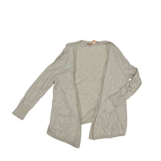 Cardigan By Northcrest In Tan, Size:2X