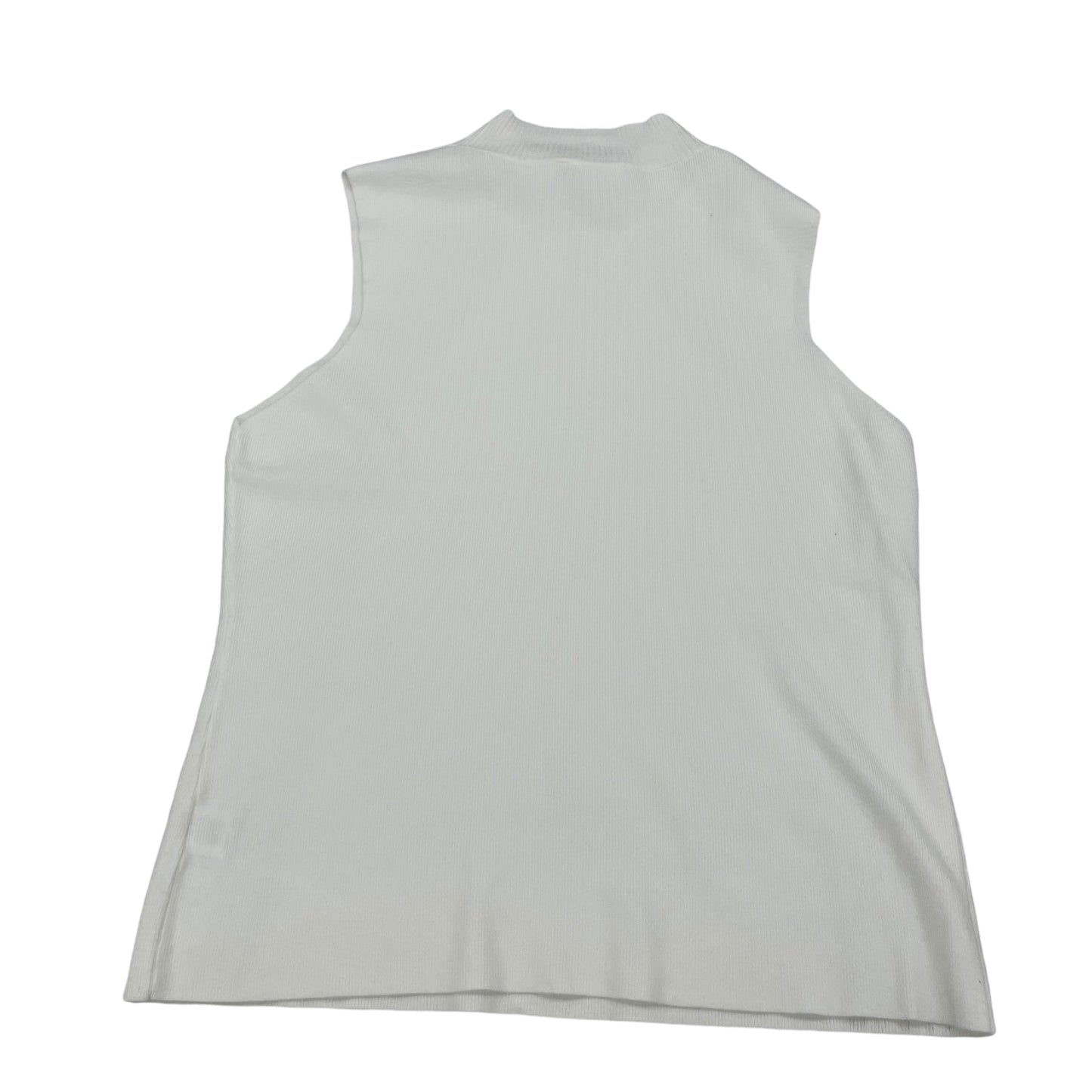 Vest Sweater By Clothes Mentor In White, Size:Xl