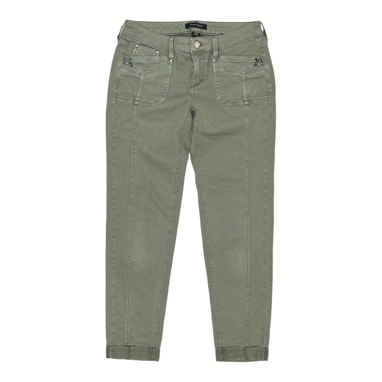 Jeans Skinny By White House Black Market In Green Denim, Size:0