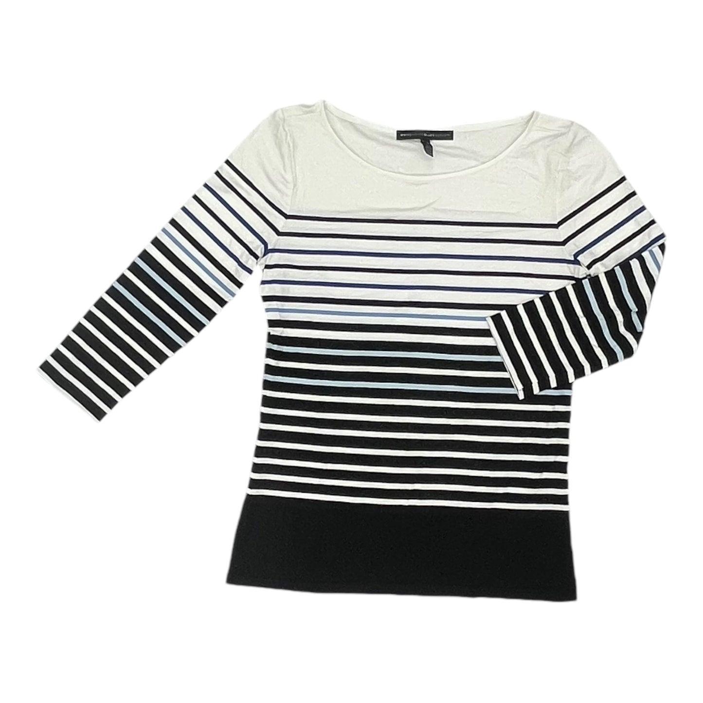 Top 3/4 Sleeve By White House Black Market In Striped Pattern, Size:Xs