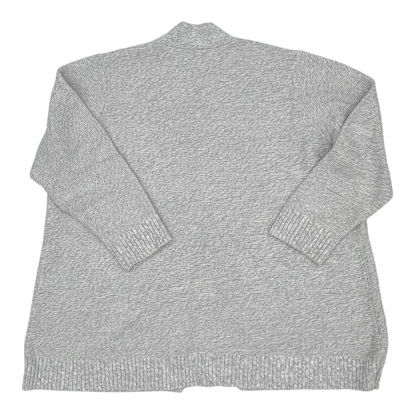 Sweater Cardigan By Loft In Grey, Size:3X