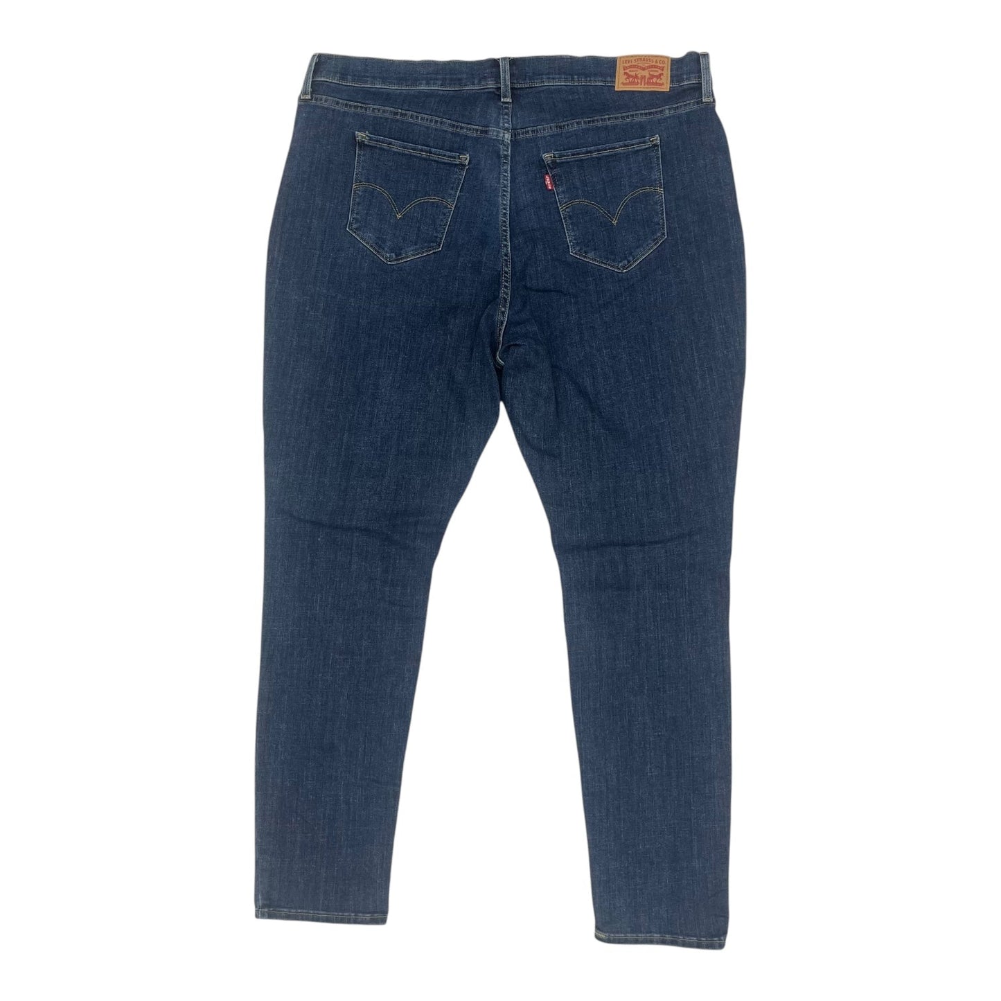 Jeans Skinny By Levis In Blue Denim, Size:20