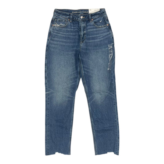 Jeans Straight By American Eagle In Blue Denim, Size:6