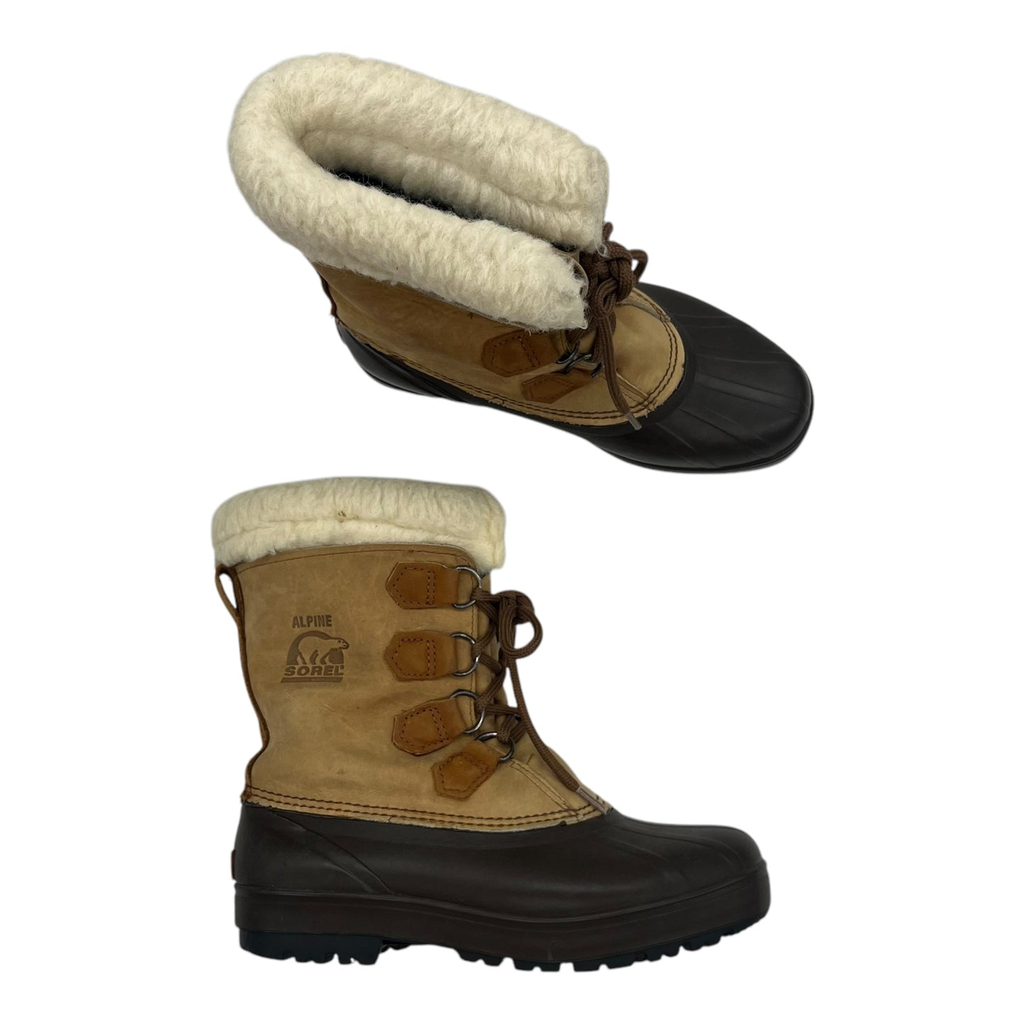 Boots Snow By Sorel In Tan, Size:8