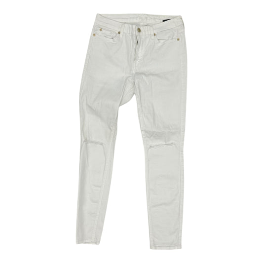 Jeans Skinny By 7 For All Mankind In White Denim, Size:6