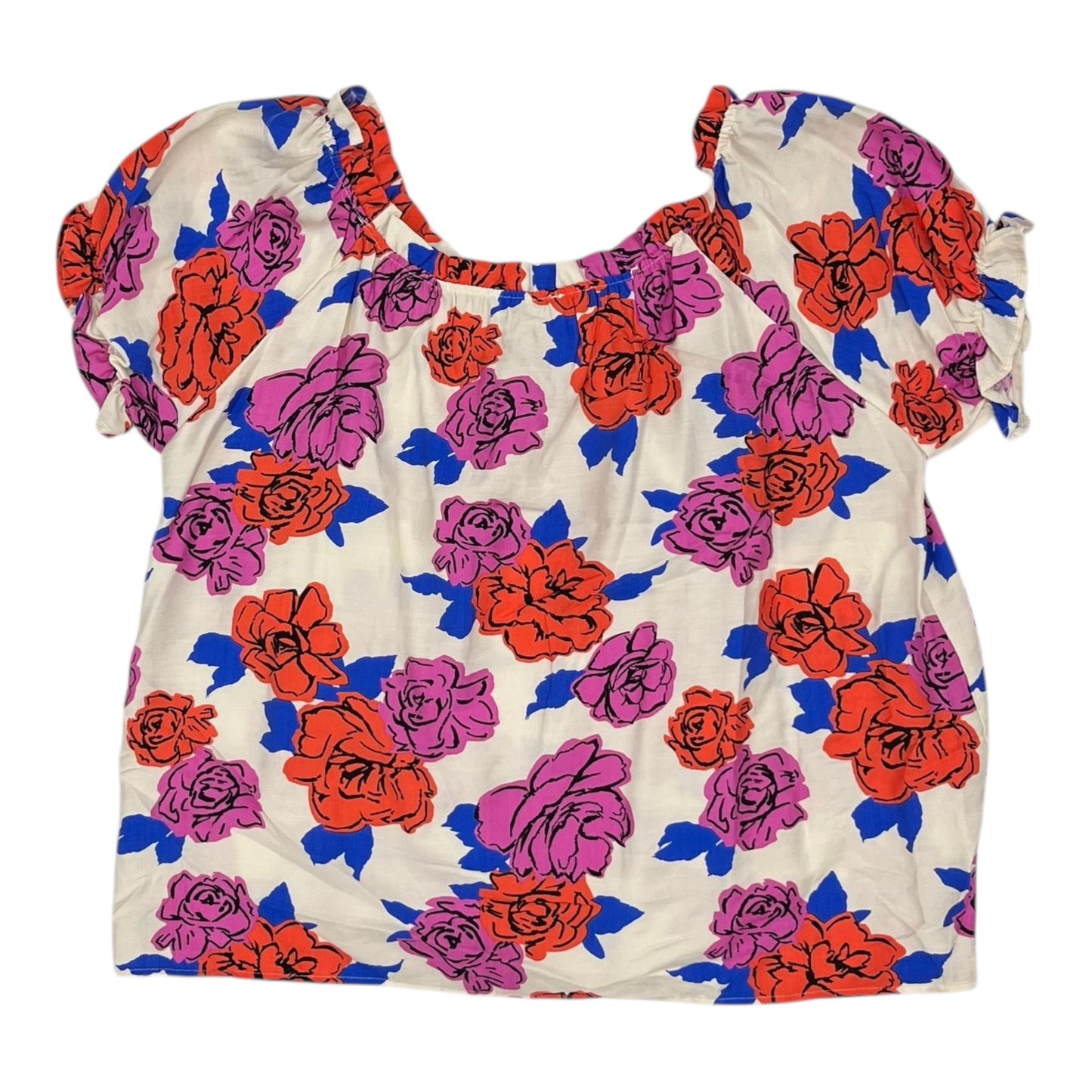 Blouse Ss By Clothes Mentor In White, Size:M