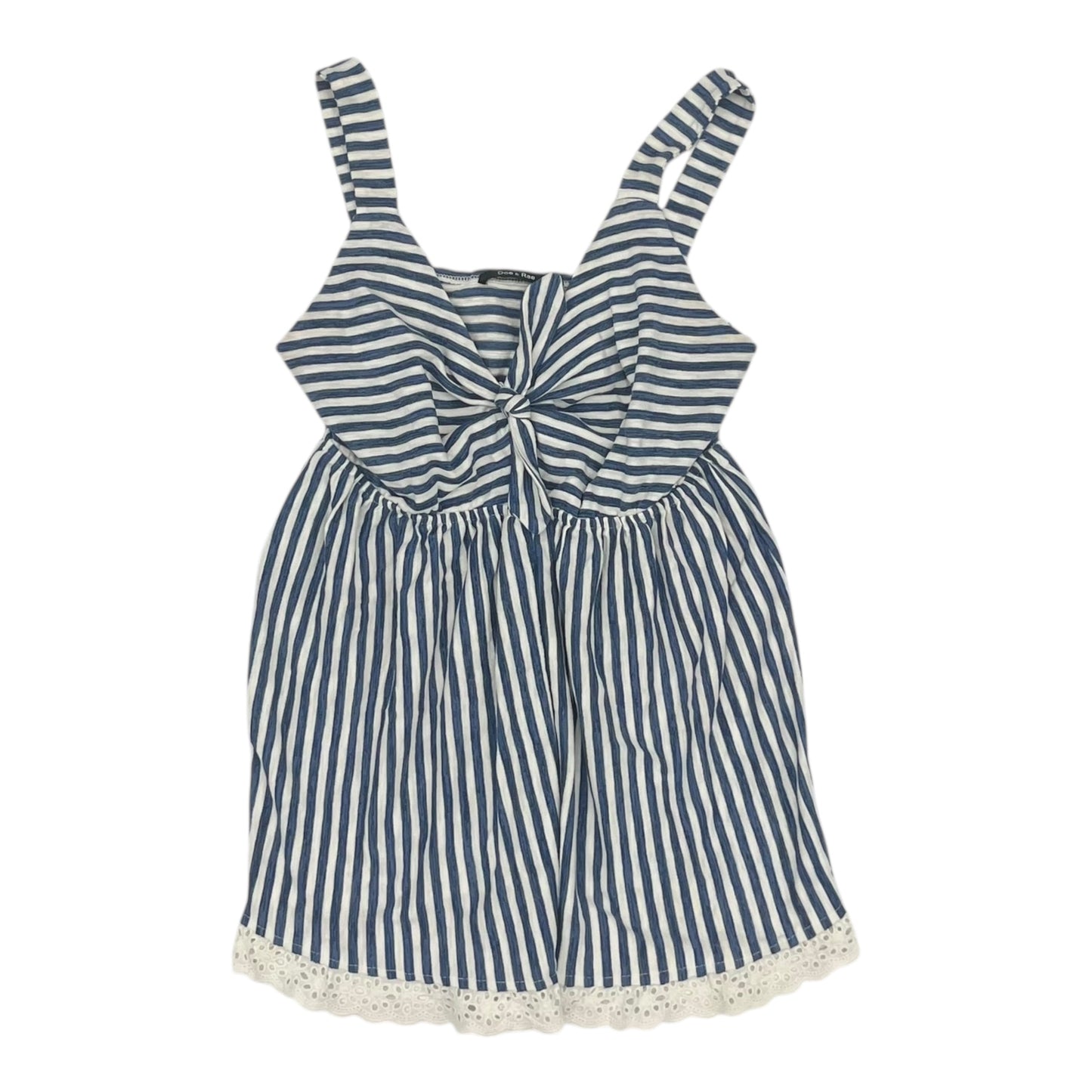 Top Sleeveless By Doe & Rae In Blue & White, Size:S
