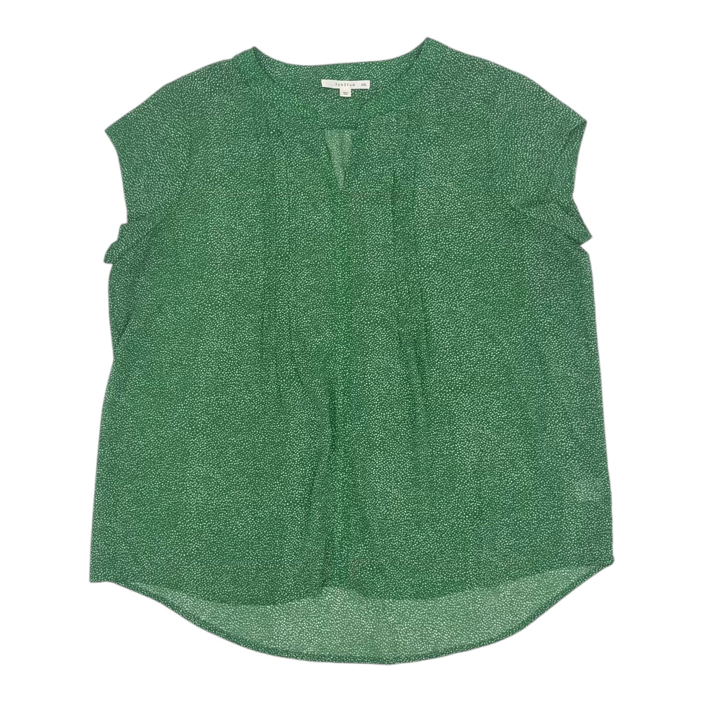 Blouse Ss By Fun 2 Fun In Green, Size:Xxl