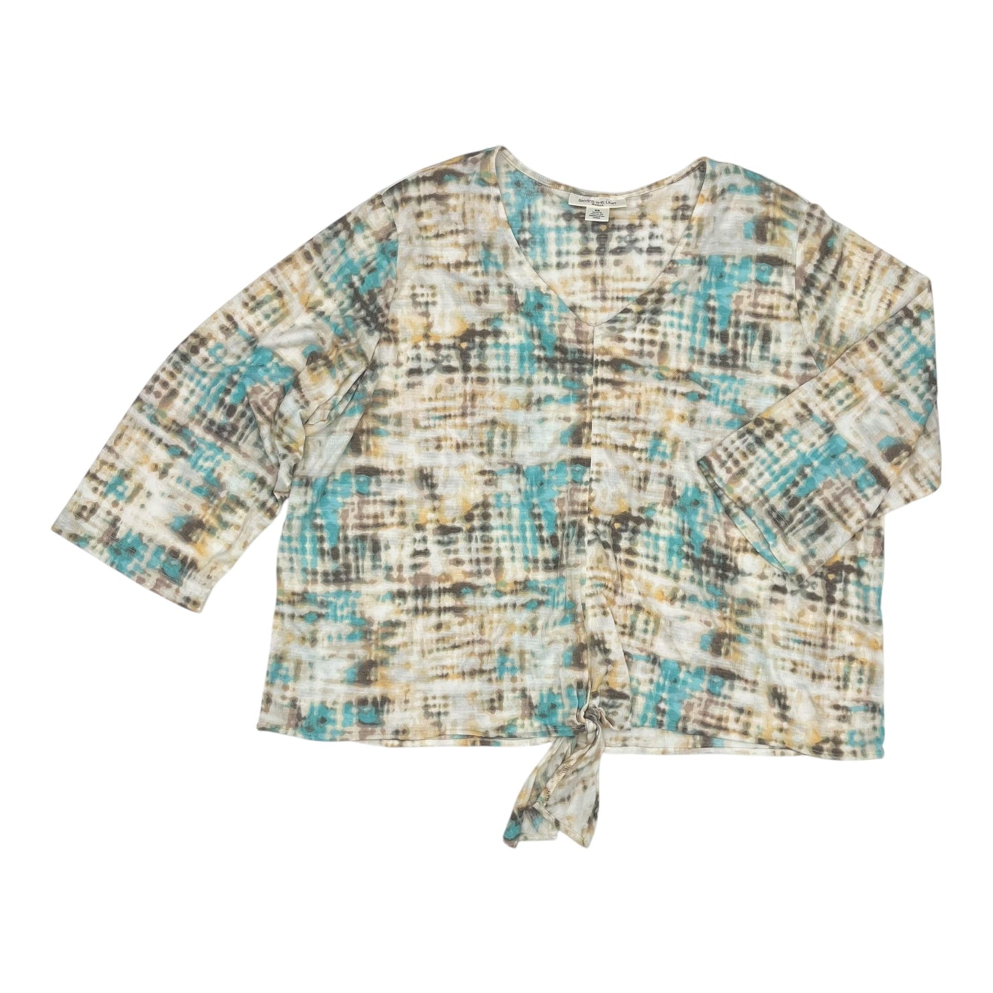 Top 3/4 Sleeve By Skyes The Limit In Multi, Size:3X
