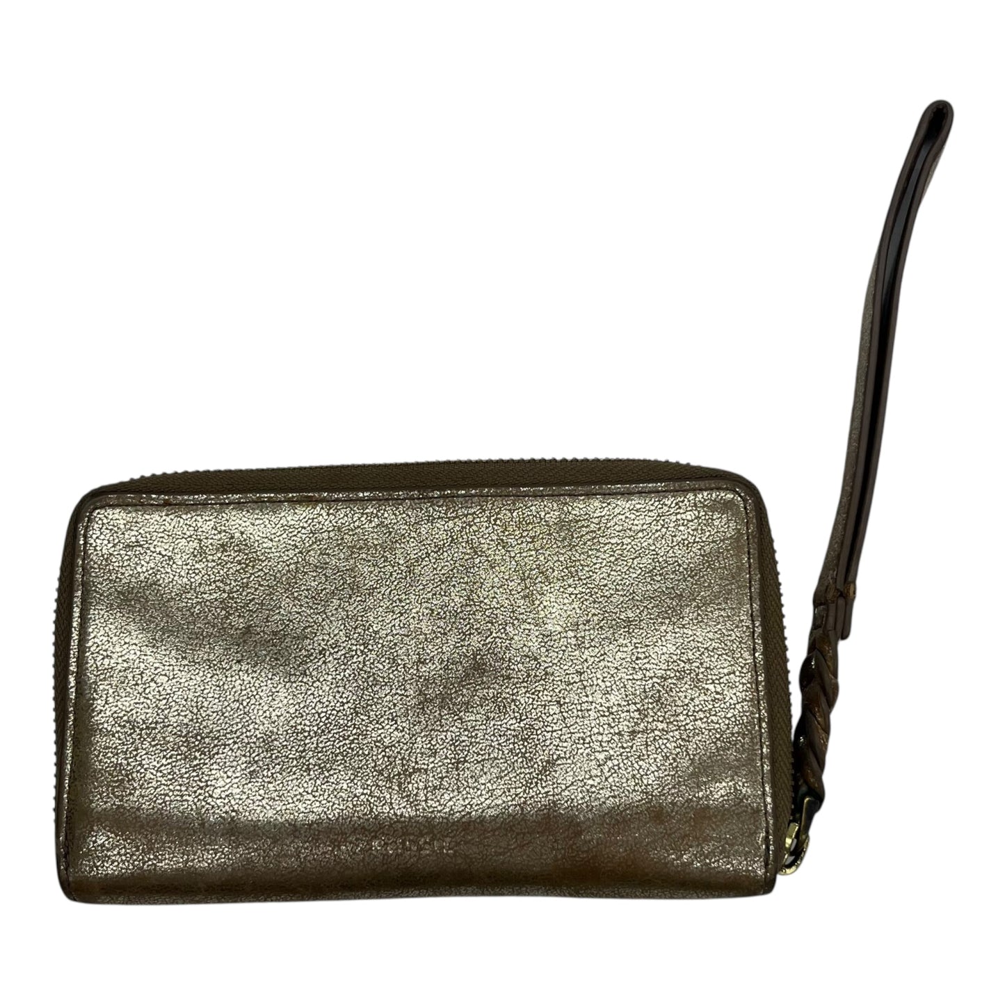 Wallet Leather By Fossil In Gold, Size:Medium
