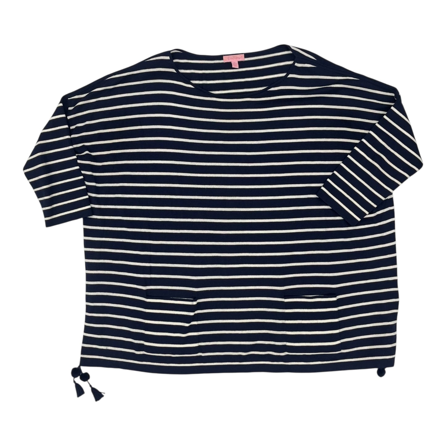 Sweater Designer By Lilly Pulitzer In Blue & White, Size:Xl