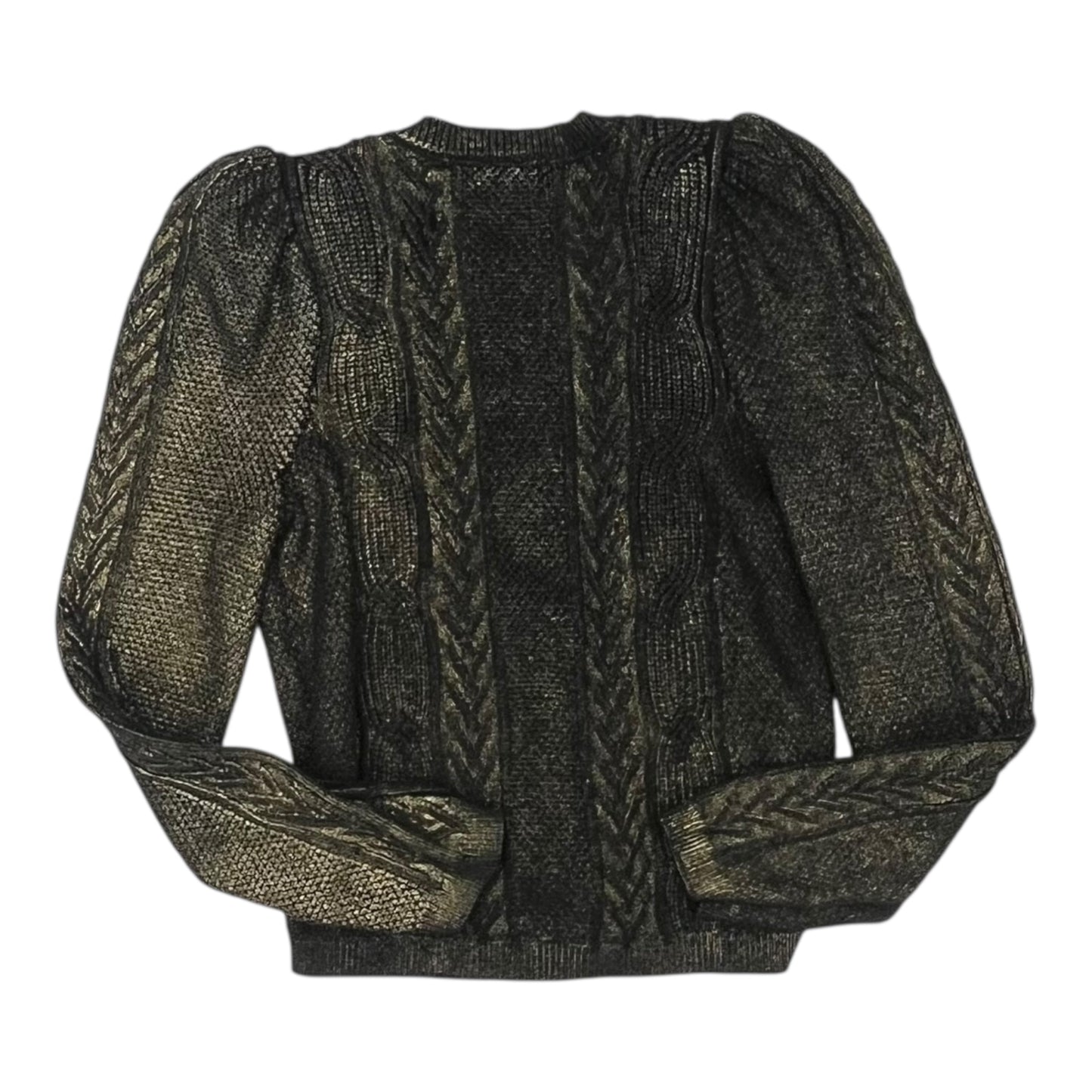 Sweater Cardigan By Express In Black & Gold, Size:S