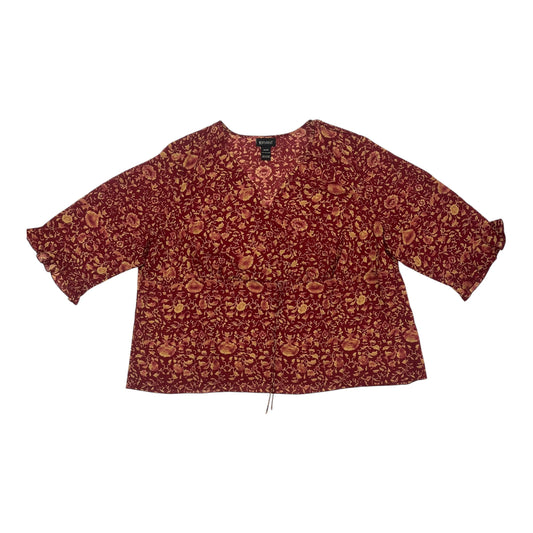 BLOUSE LS by LANE BRYANT In RED, Size: 4X