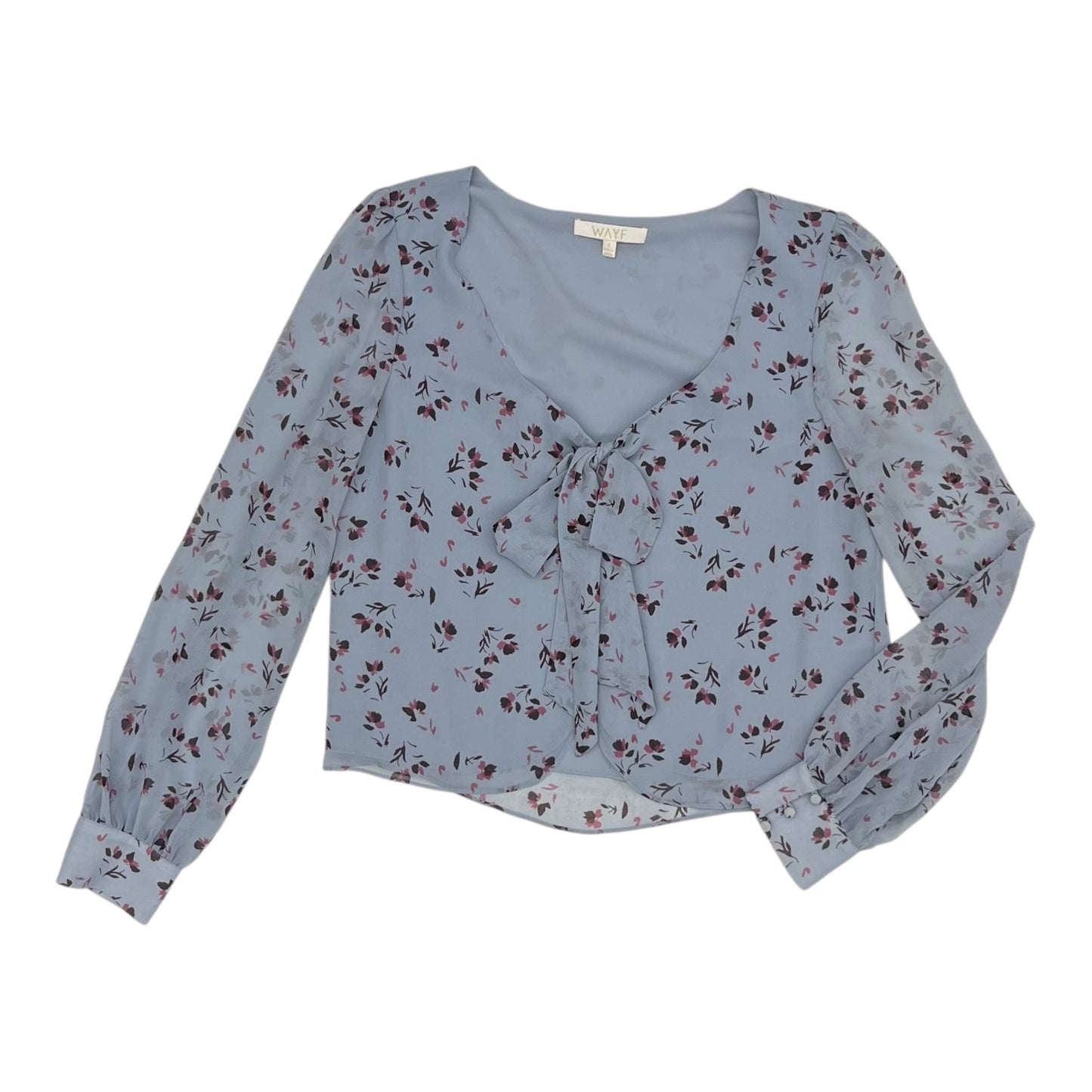 Blouse Ls By Wayf In Blue, Size:S